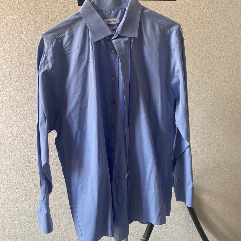 Blue Calvin Klein men’s dress shirt